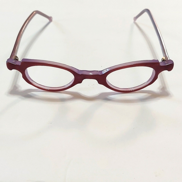 NWOT Anne et Valentin Crimson With Lilac Trim Cat Eye Frame...